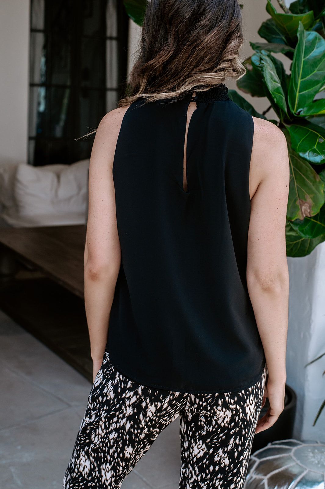 Black High-Neck Chiffon Top-FINAL SALE sold by Veronica M product image thumbnail 3