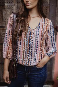 Lucia V-Neck Blouse-FINAL SALE sold by Veronica M