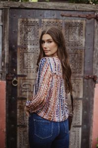 Lucia V-Neck Blouse-FINAL SALE sold by Veronica M
