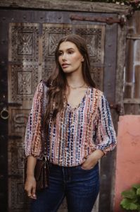 Lucia V-Neck Blouse-FINAL SALE sold by Veronica M