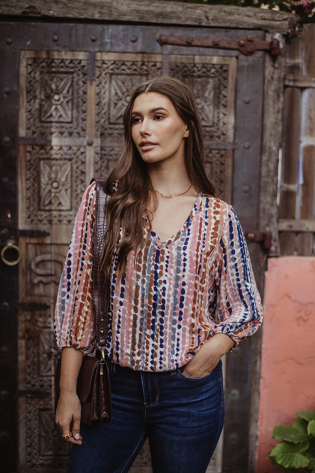 Lucia V-Neck Blouse-FINAL SALE sold by Veronica M product image thumbnail 3