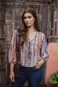Lucia V-Neck Blouse-FINAL SALE sold by Veronica M