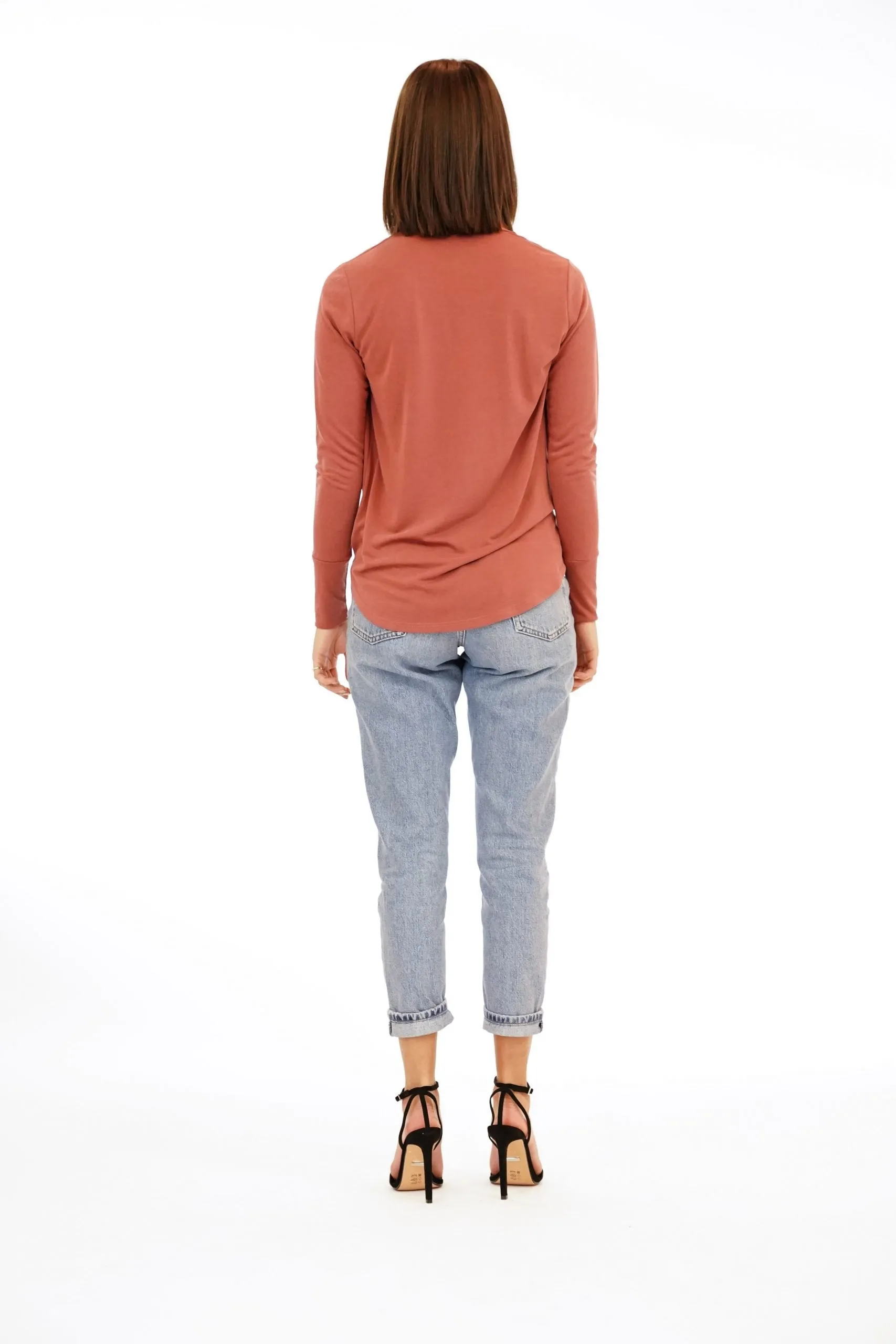 Marsala Cupro Draped Surplice Top-BEST SELLER sold by Veronica M product image thumbnail 4