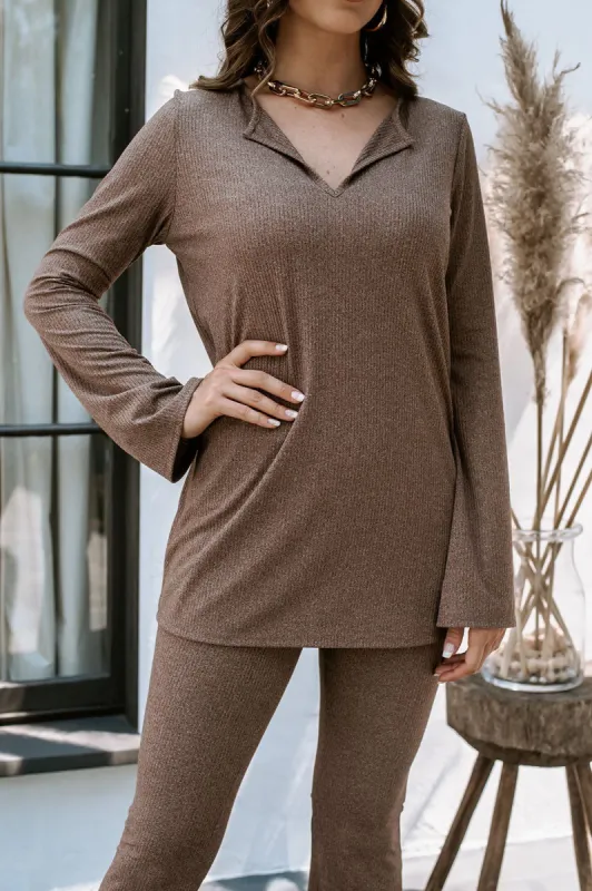 Mocha Ribbed Tunic- FINAL SALE sold by Veronica M