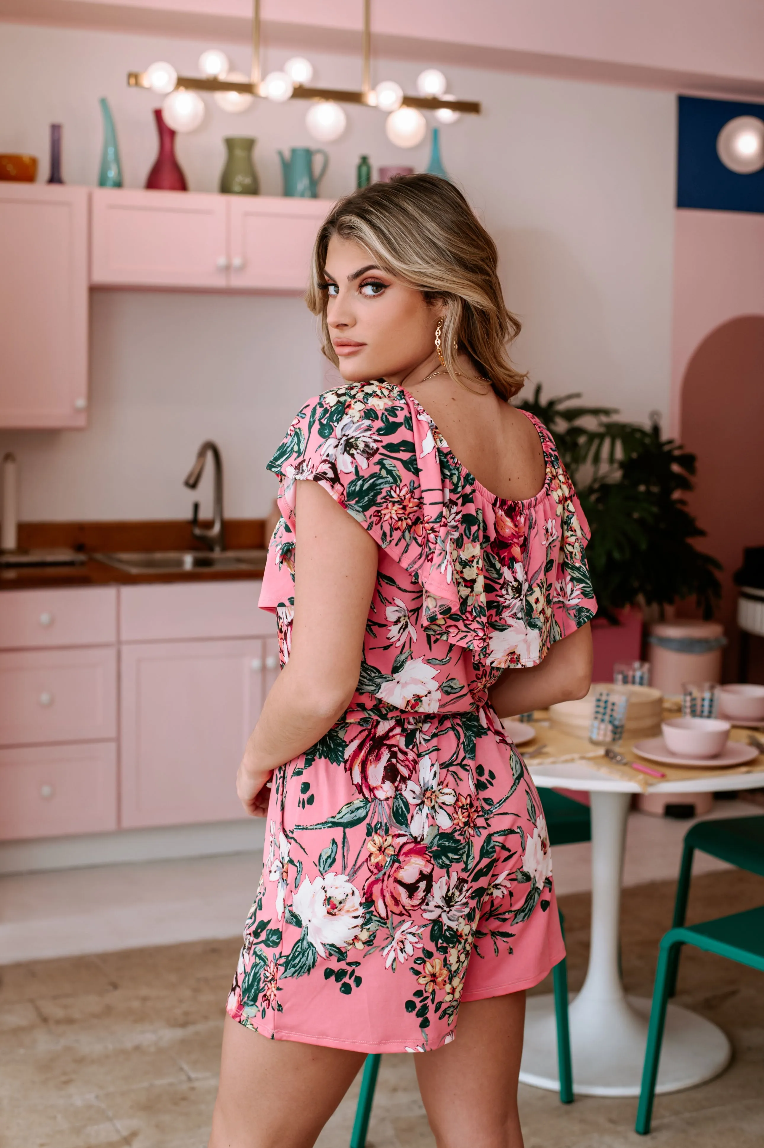 Rosie Off the Shoulder Stretch Romper-FINAL SALE sold by Veronica M product image thumbnail 2