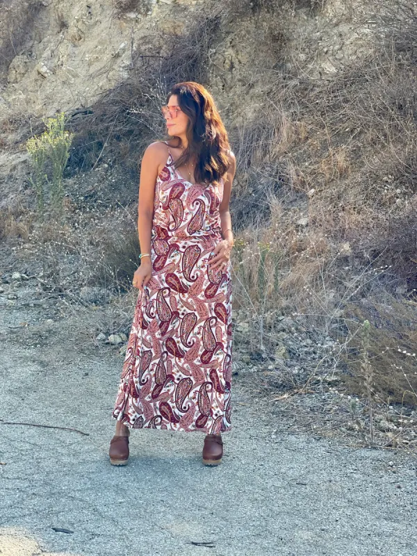 Elena Paisley Stretch Drop Waist Maxi- FINAL SALE sold by Veronica M