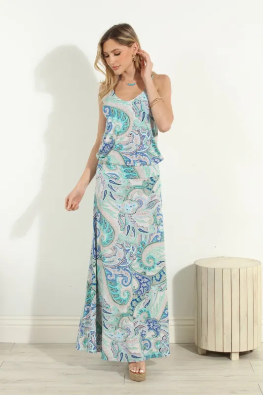 Pauleta Paisley Drop Waist Maxi Dress -FINAL SALE sold by Veronica M