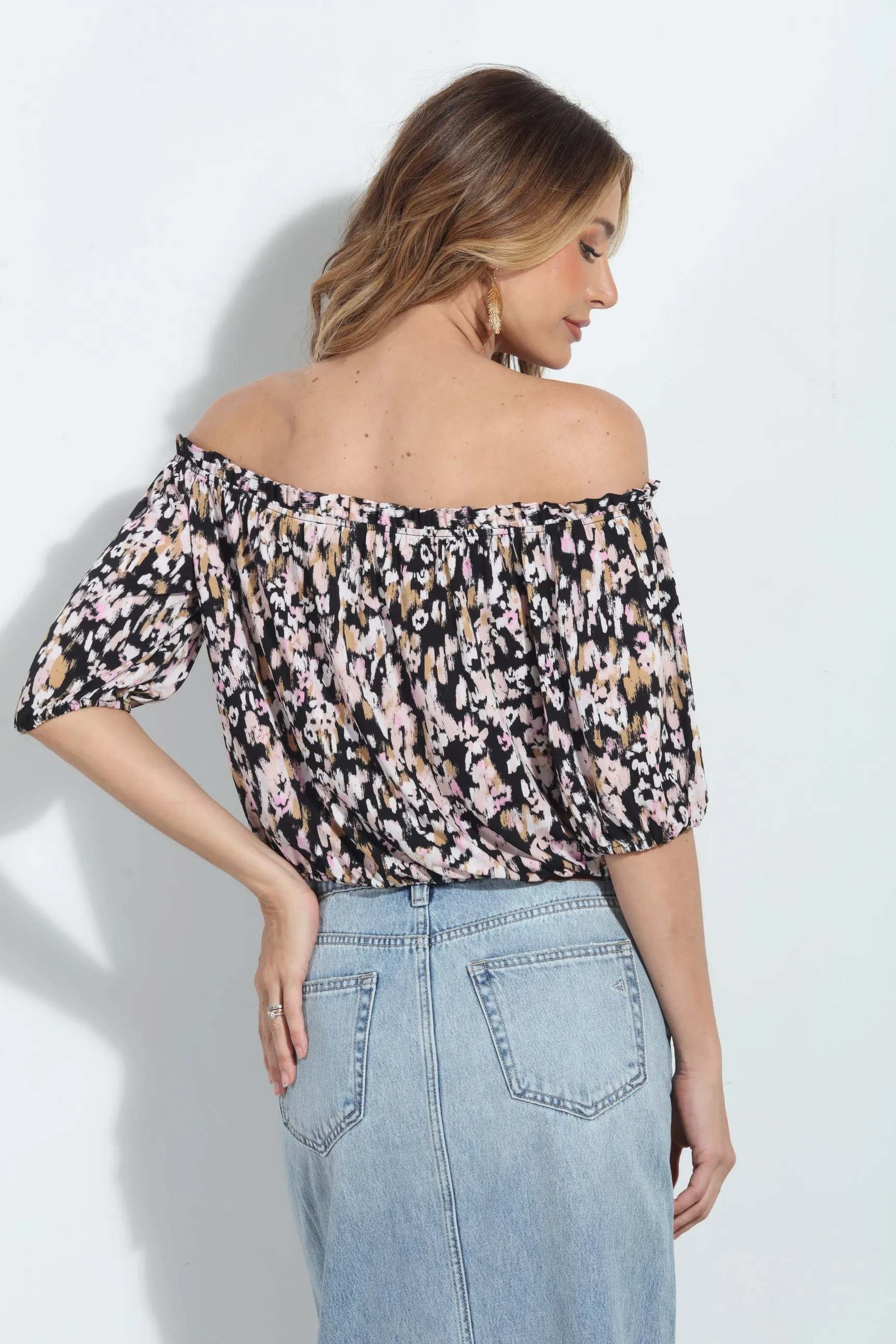 Bianca Off the Shoulder Mom Cropped Top-FINAL SALE sold by Veronica M product image thumbnail 2