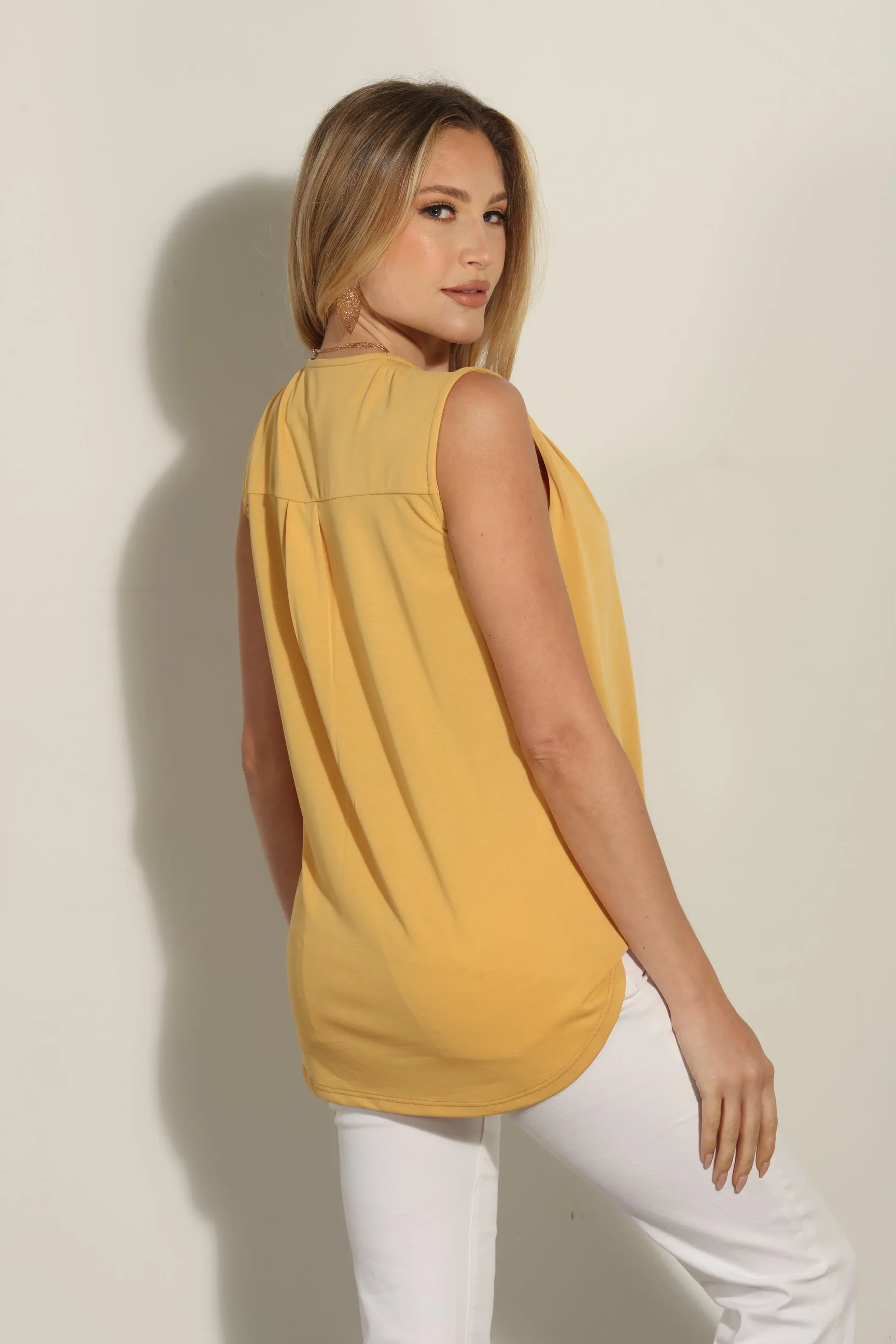 The Everyday Cupro Surplice Tank Turmeric -BEST SELLER sold by Veronica M product image thumbnail 2