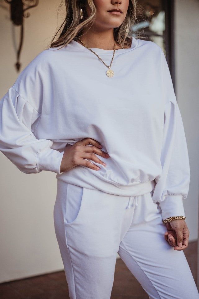 White Oversized Sweatshirt - FINAL SALE sold by Veronica M