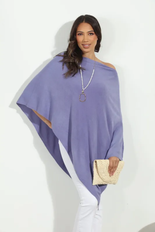 Periwinkle Throw-On Poncho-BEST SELLER sold by Veronica M