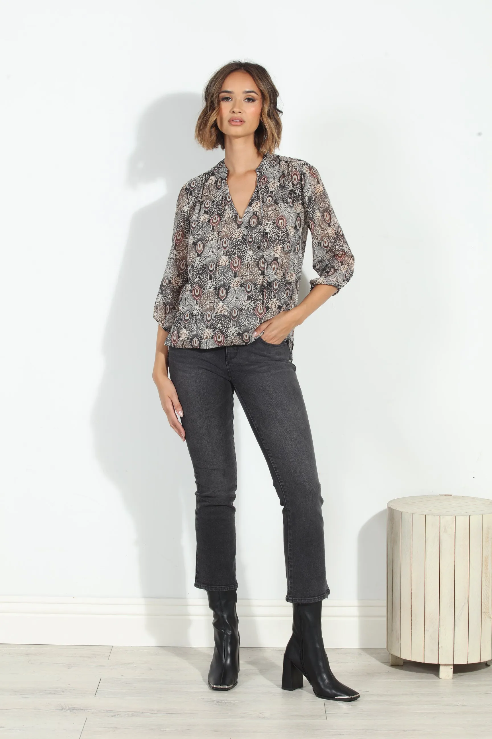 Catia 3/4 Sleeve Surplice Blouse-BEST SELLER sold by Veronica M product image thumbnail 3