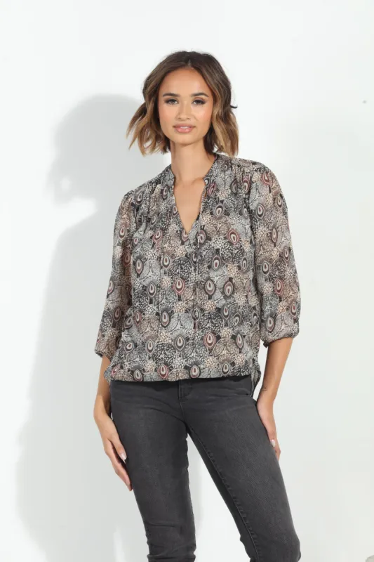 Catia 3/4 Sleeve Surplice Blouse-BEST SELLER sold by Veronica M