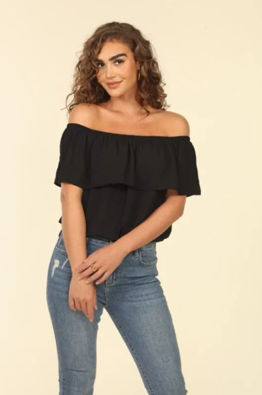 Onyx Ruffle Tube Top-FINAL SALE sold by Veronica M
