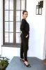 Black Long Sleeve V-Neck Stretch Jumpsuit-FINAL SALE sold by Veronica M