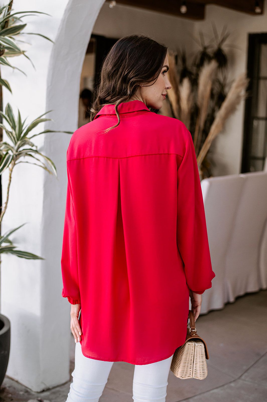 Oversized Fuschia Button-Down Blouse - FINAL SALE sold by Veronica M product image thumbnail 2