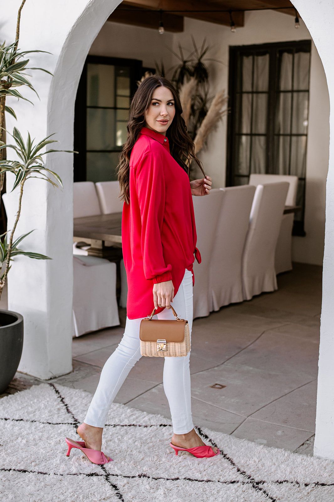 Oversized Fuschia Button-Down Blouse - FINAL SALE sold by Veronica M product image thumbnail 5