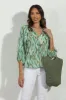 Tiki Split-Neck Blouse-FINAL SALE sold by Veronica M