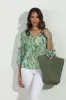 Tiki Split-Neck Blouse-FINAL SALE sold by Veronica M