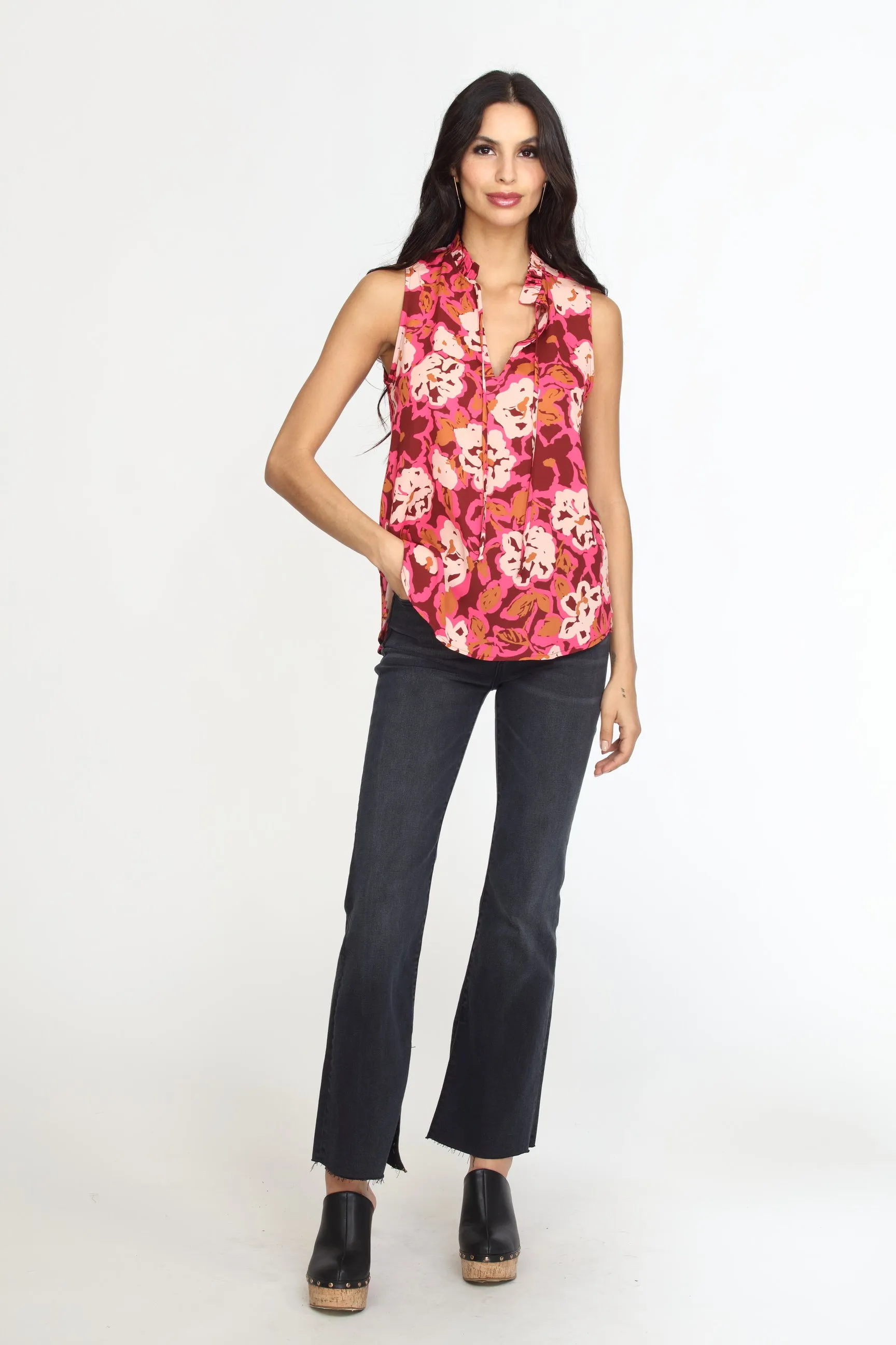 Lea Pleated Neck Sleeveless Blouse-FINAL SALE sold by Veronica M product image thumbnail 5