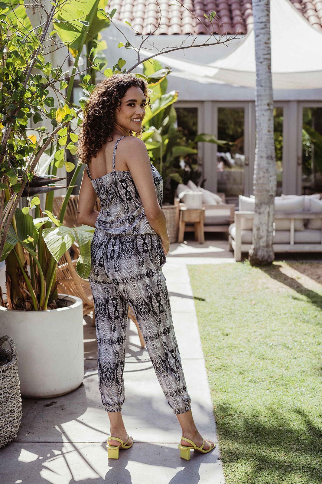 Boa Snake Print Stretch Drop Waist Jumpsuit - FINAL SALE sold by Veronica M product image thumbnail 4