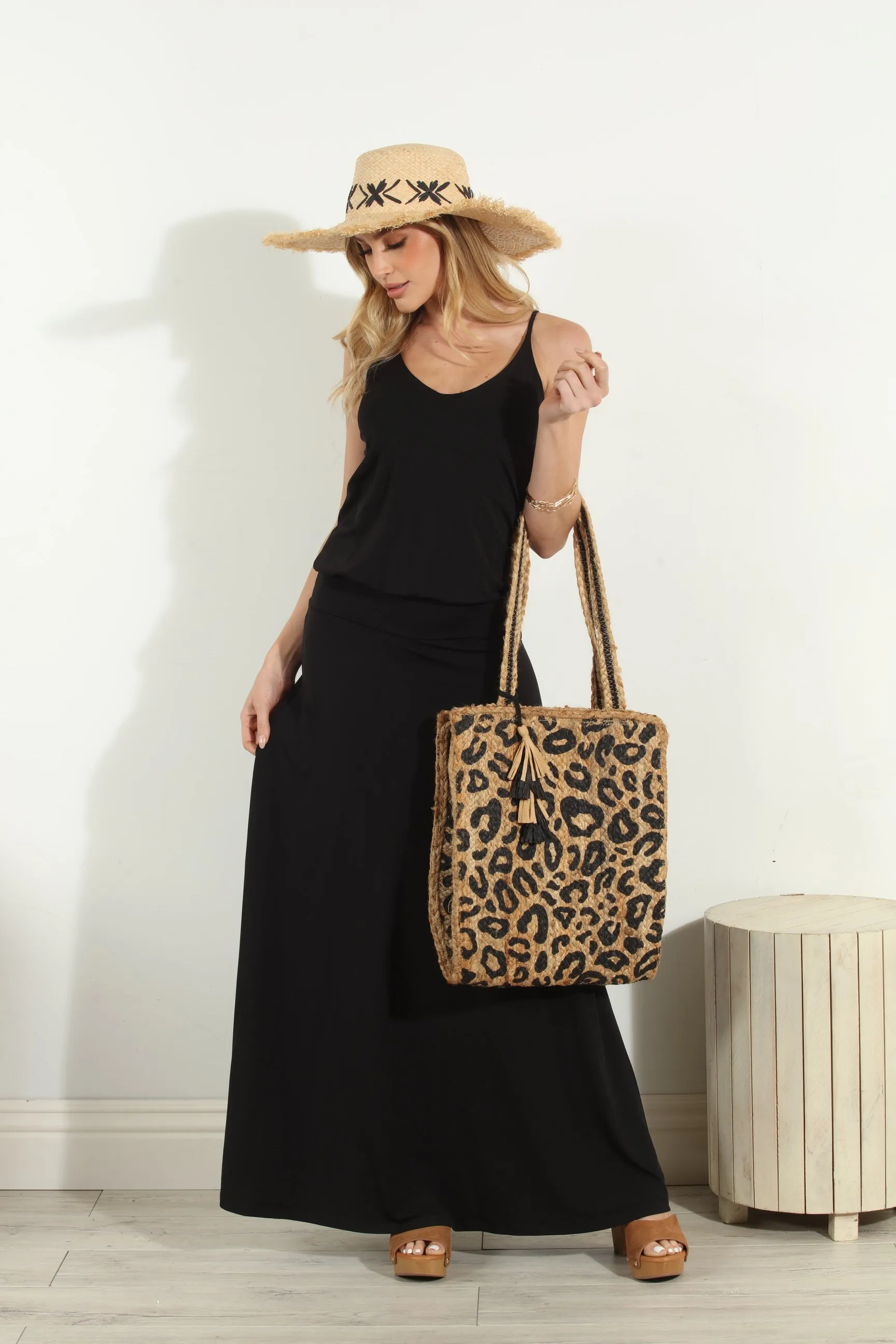 Black Stretch Drop Waist Maxi Dress-BEST SELLER sold by Veronica M product image thumbnail 4