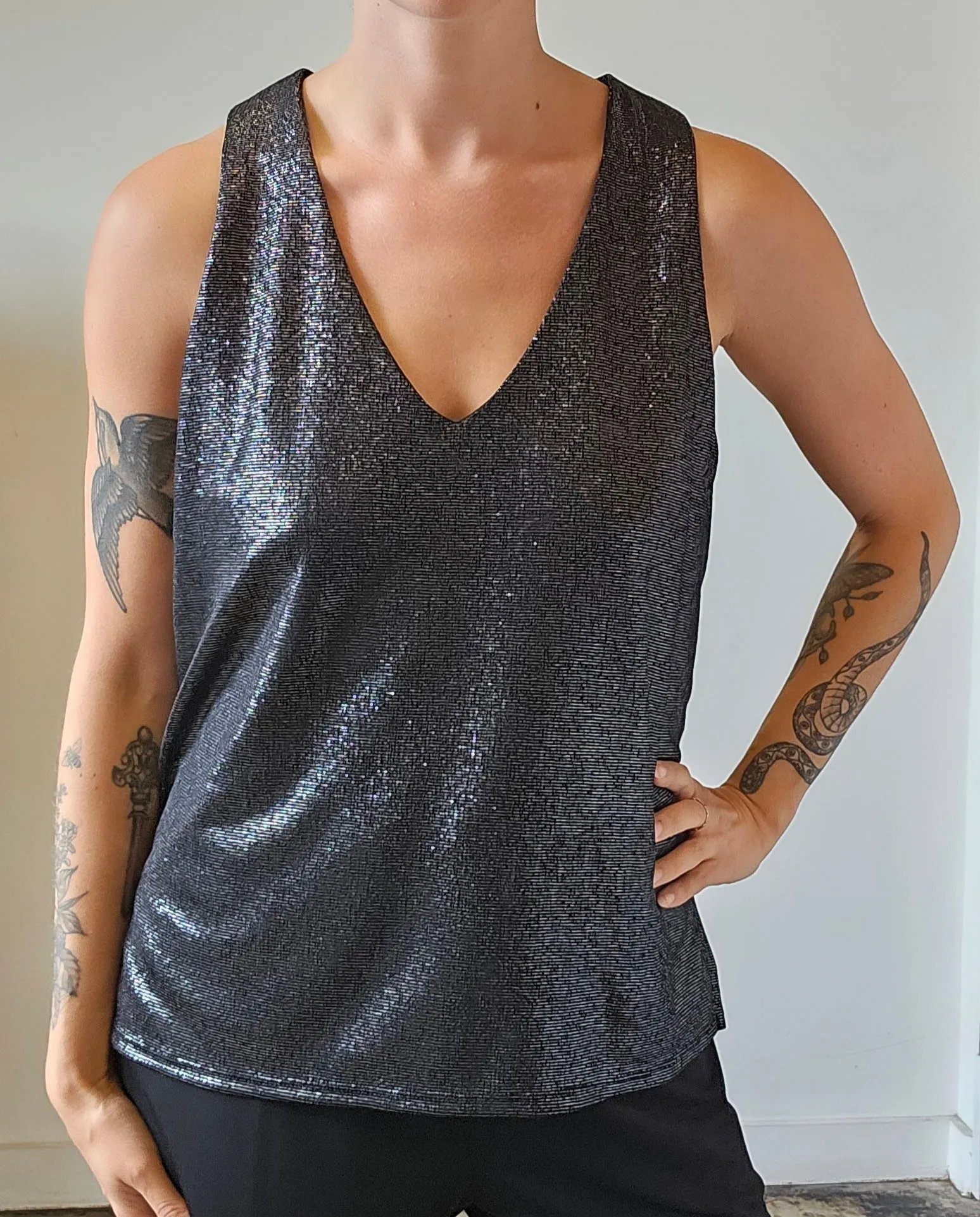 Myndi Stripe Lurex Tank-FINAL SALE sold by Veronica M