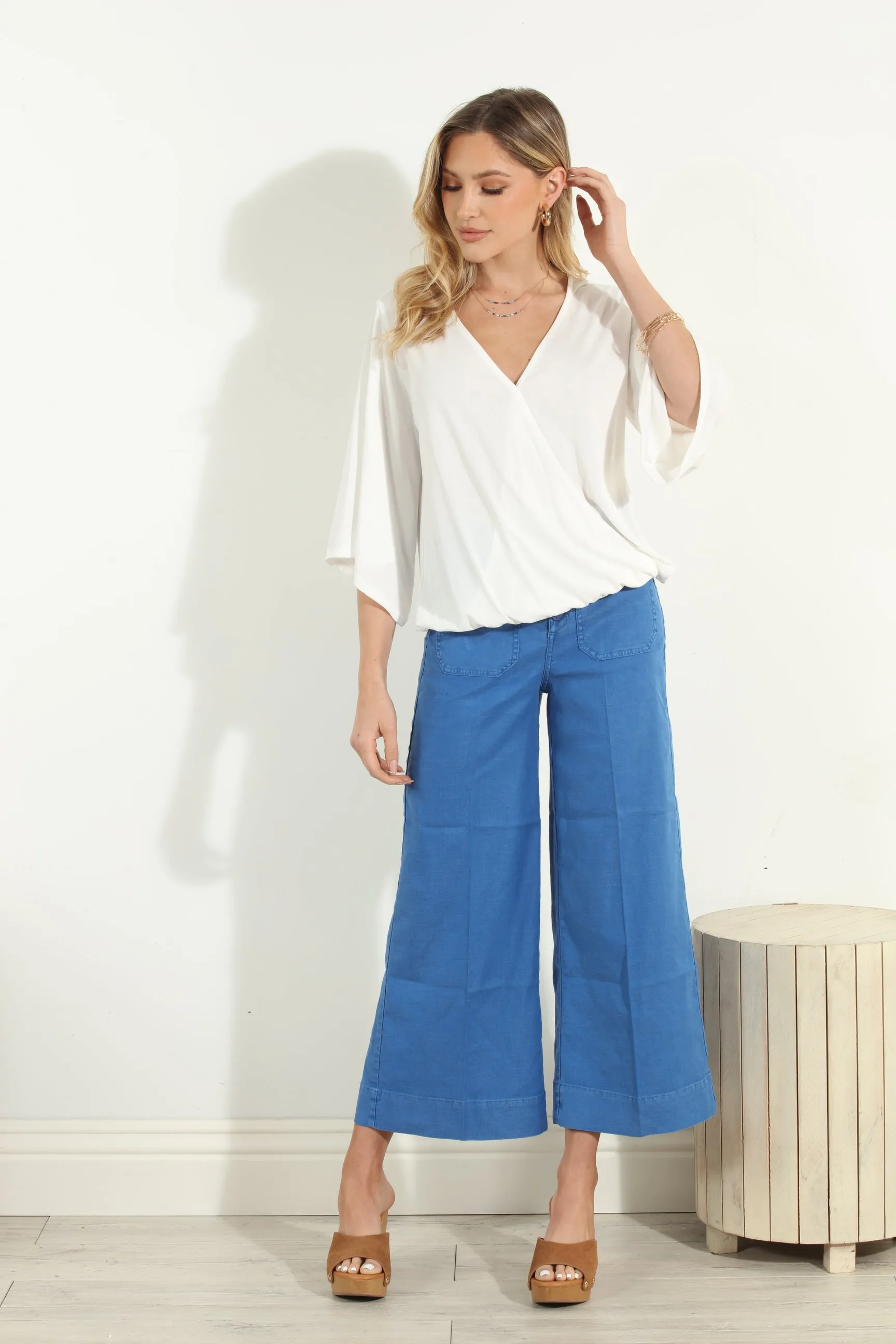 Ivory Cupro Surplice Top-FINAL SALE sold by Veronica M product image thumbnail 4