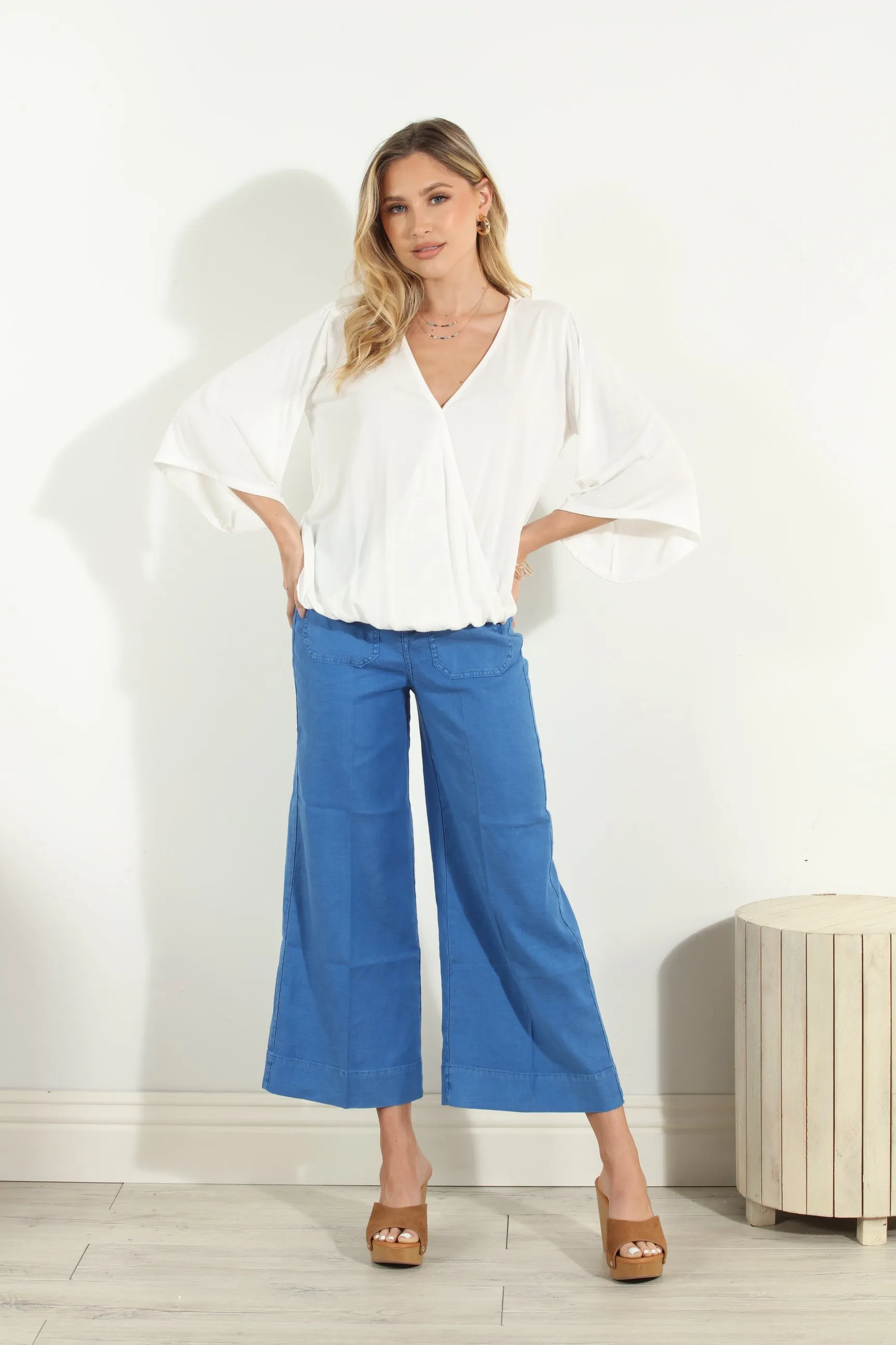 Ivory Cupro Surplice Top-FINAL SALE sold by Veronica M product image thumbnail 5