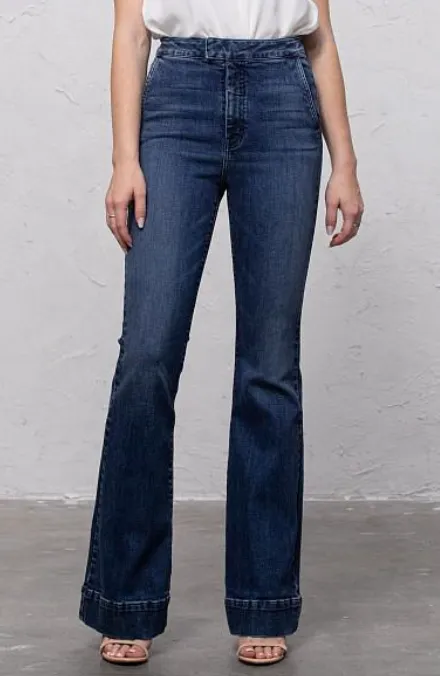 Happi High Rise Ultra Flare Jeans - Dark Wash - FINAL SALE sold by Veronica M product image thumbnail 2