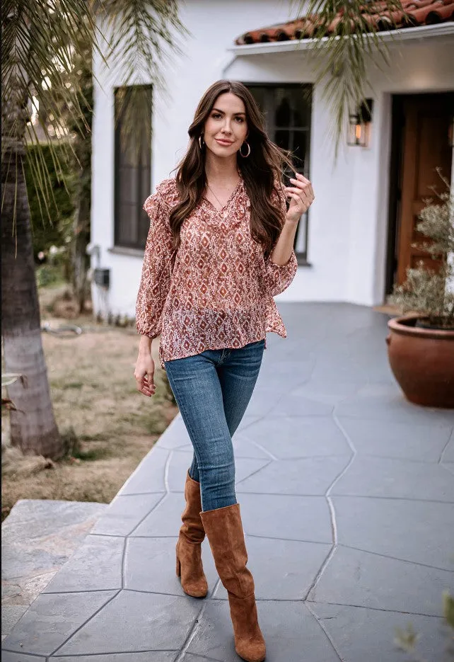 Keegan Chiffon Ruffle Blouse-FINAL SALE sold by Veronica M product image thumbnail 4