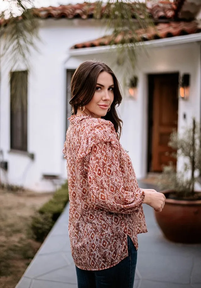 Keegan Chiffon Ruffle Blouse-FINAL SALE sold by Veronica M product image thumbnail 2