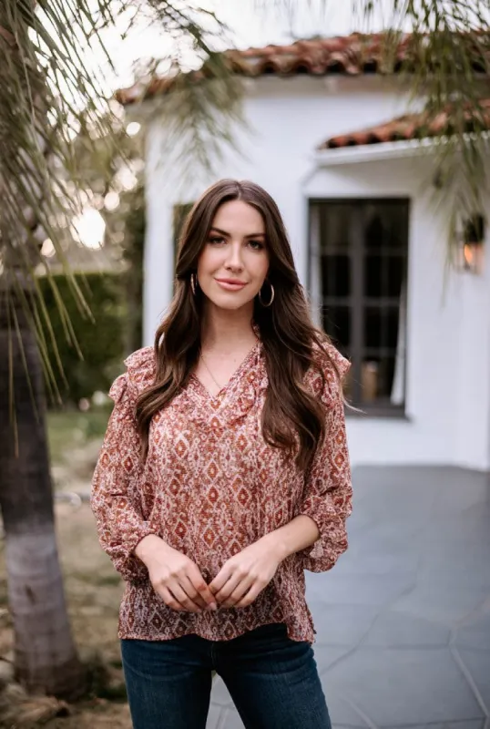 Keegan Chiffon Ruffle Blouse-FINAL SALE sold by Veronica M