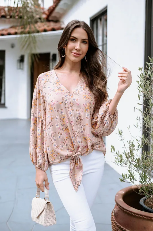 Eileen Floral Front Tie Blouse - FINAL SALE sold by Veronica M