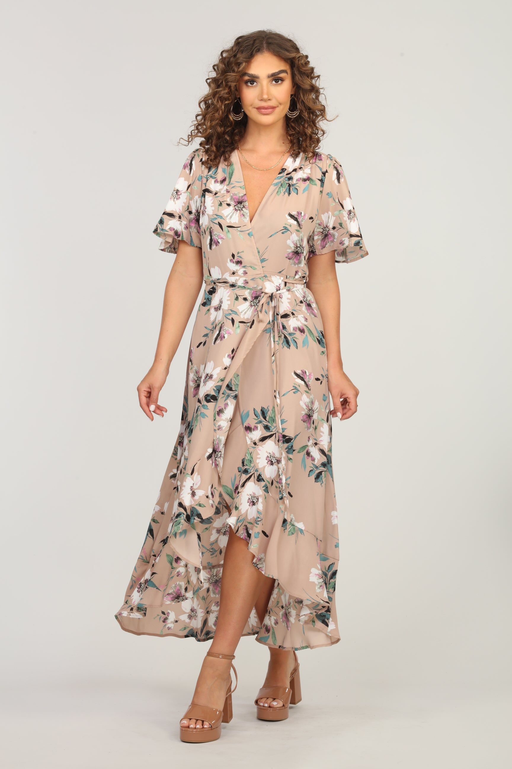 Linda Floral Woven Wrap Dress- FINAL SALE sold by Veronica M