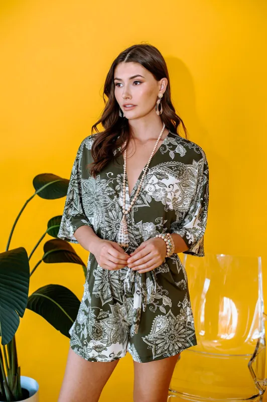 Olivia Kimono Sleeve Romper- FINAL SALE sold by Veronica M