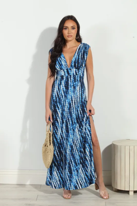 Ryleigh Stretch Deep V Maxi Dress-FINAL SALE sold by Veronica M