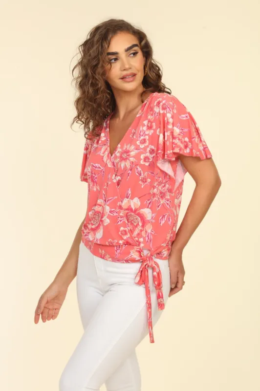 Shereen Short Sleeve Wrap Blouse-FINAL SALE sold by Veronica M