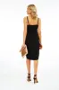 Black Stretch Spaghetti Faux Wrap Dress sold by Veronica M