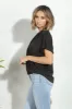 Black Gold Sparkle Surplice Top-FINAL SALE sold by Veronica M