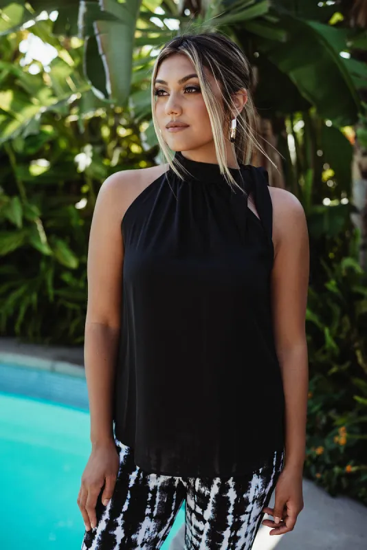 Black Side Tie Halter Top-FINAL SALE sold by Veronica M