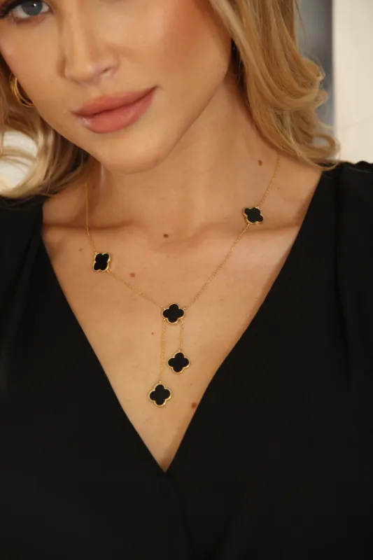 Lana Lariat Necklace Black -BEST SELLER sold by Veronica M