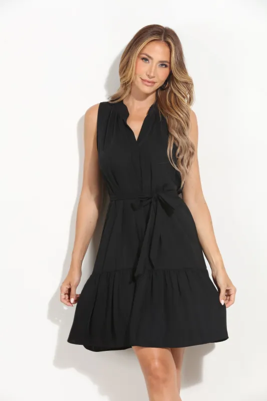 Black Politan Belted Tank Dress sold by Veronica M