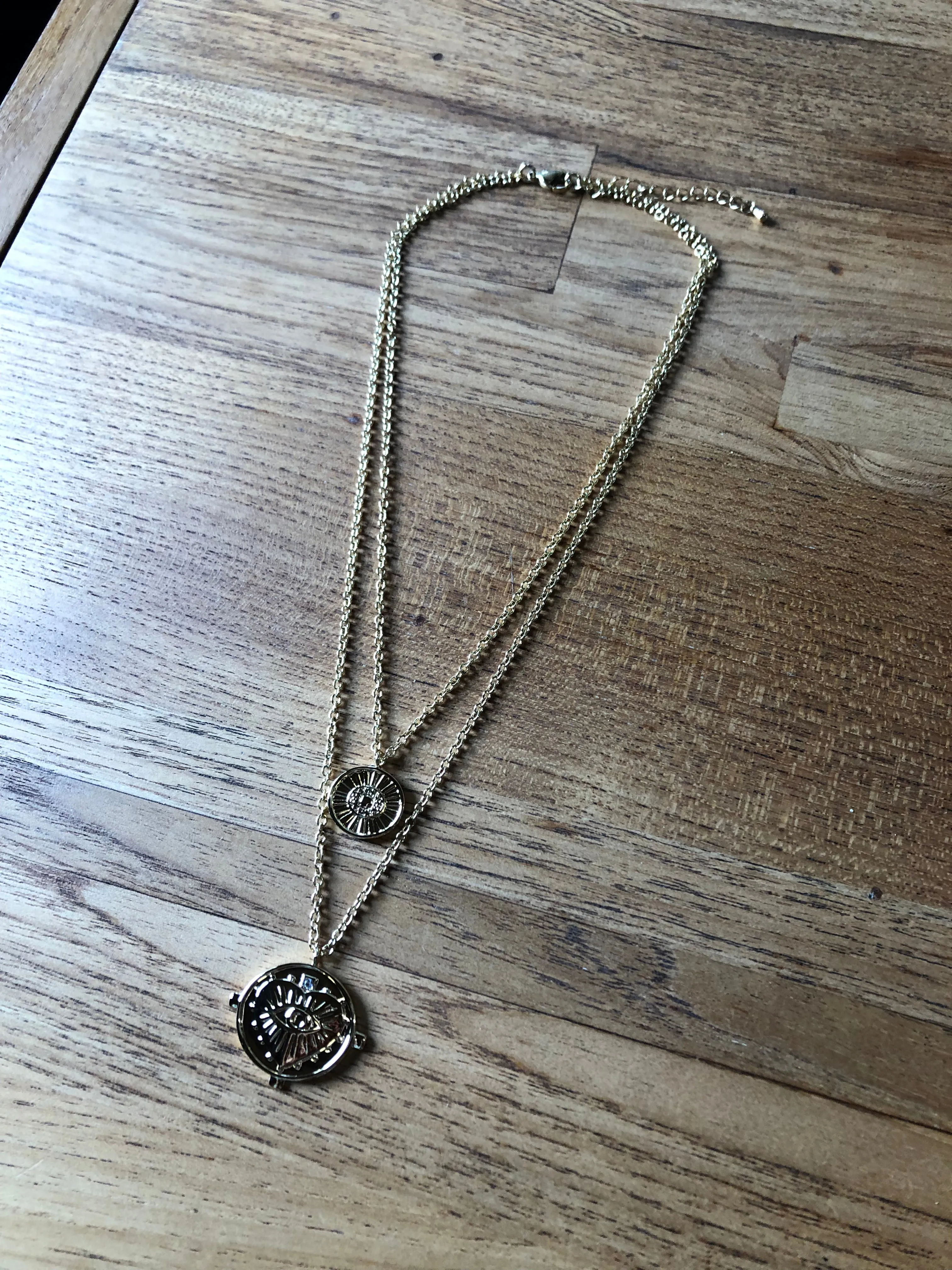 Gigi Double Coin Necklace - 18k Gold Plated sold by Veronica M product image thumbnail 5