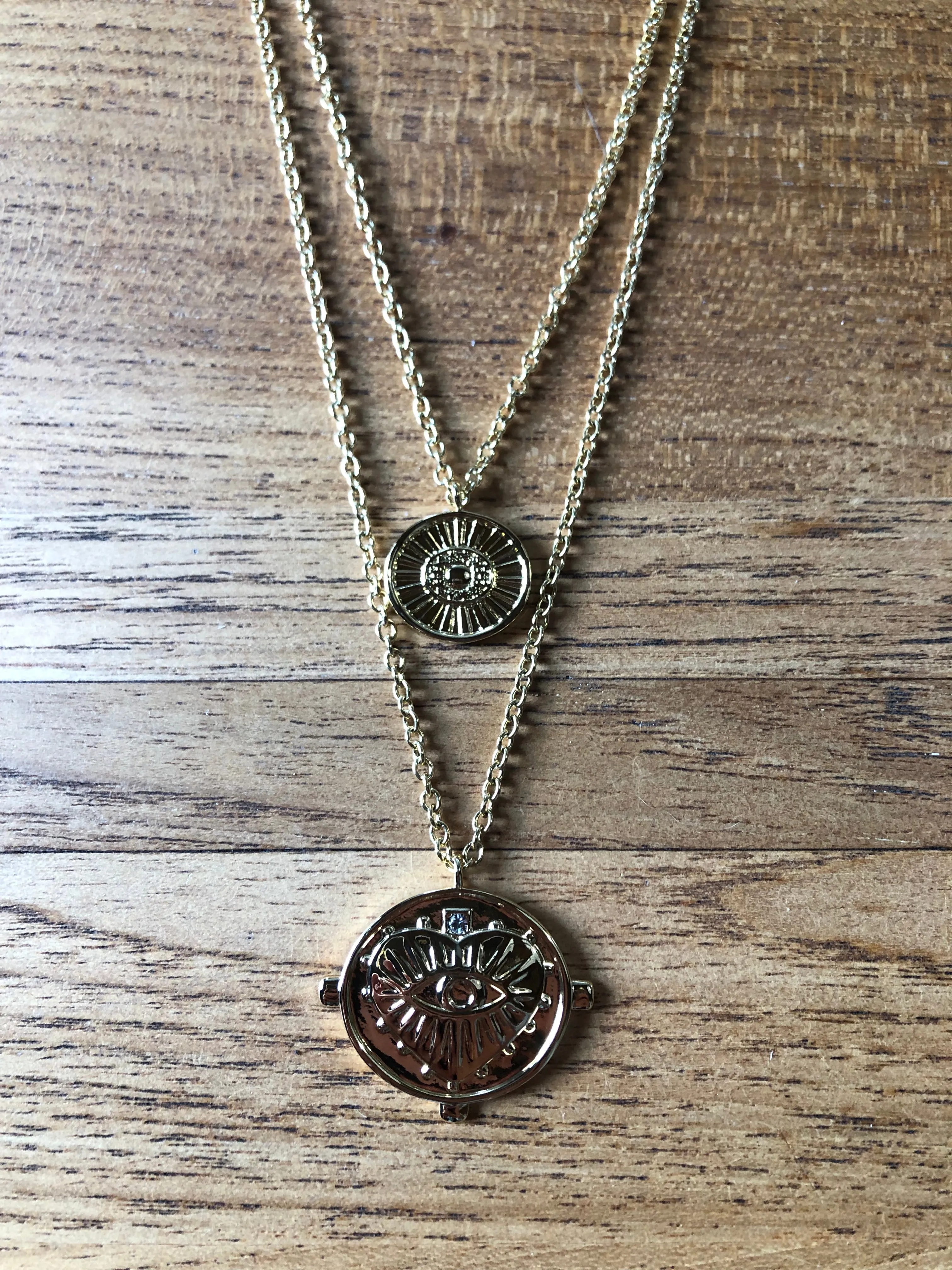 Gigi Double Coin Necklace - 18k Gold Plated sold by Veronica M product image thumbnail 2