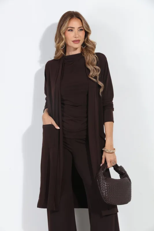 Chocolate Relaxed Lux Cardigan-BEST SELLER ✨ sold by Veronica M