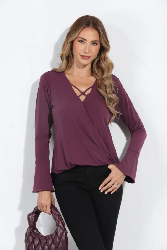 Plum Ity Surplice X Top-BEST SELLER sold by Veronica M