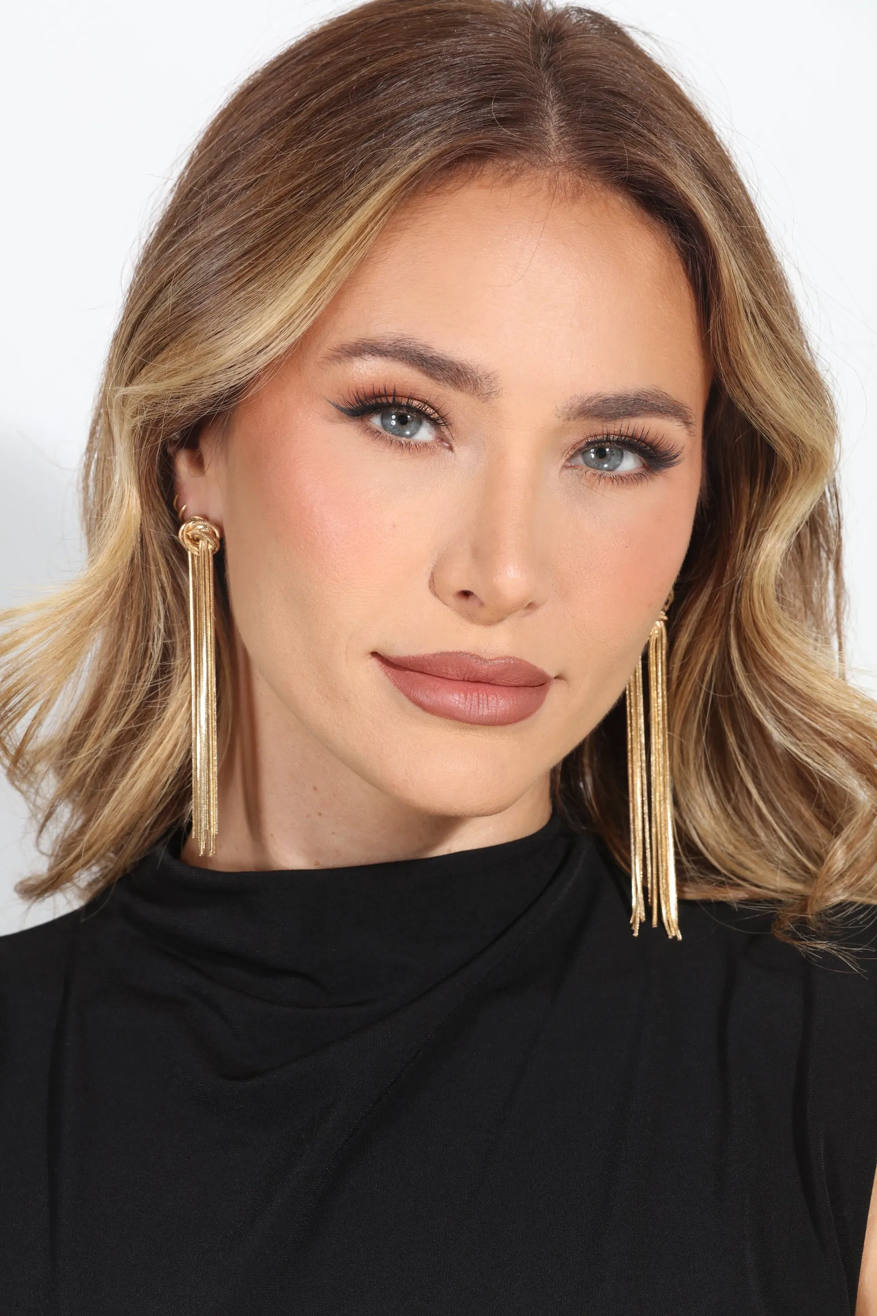 Gold Knot Waterfall Earrings-BEST SELLER sold by Veronica M product image thumbnail 4