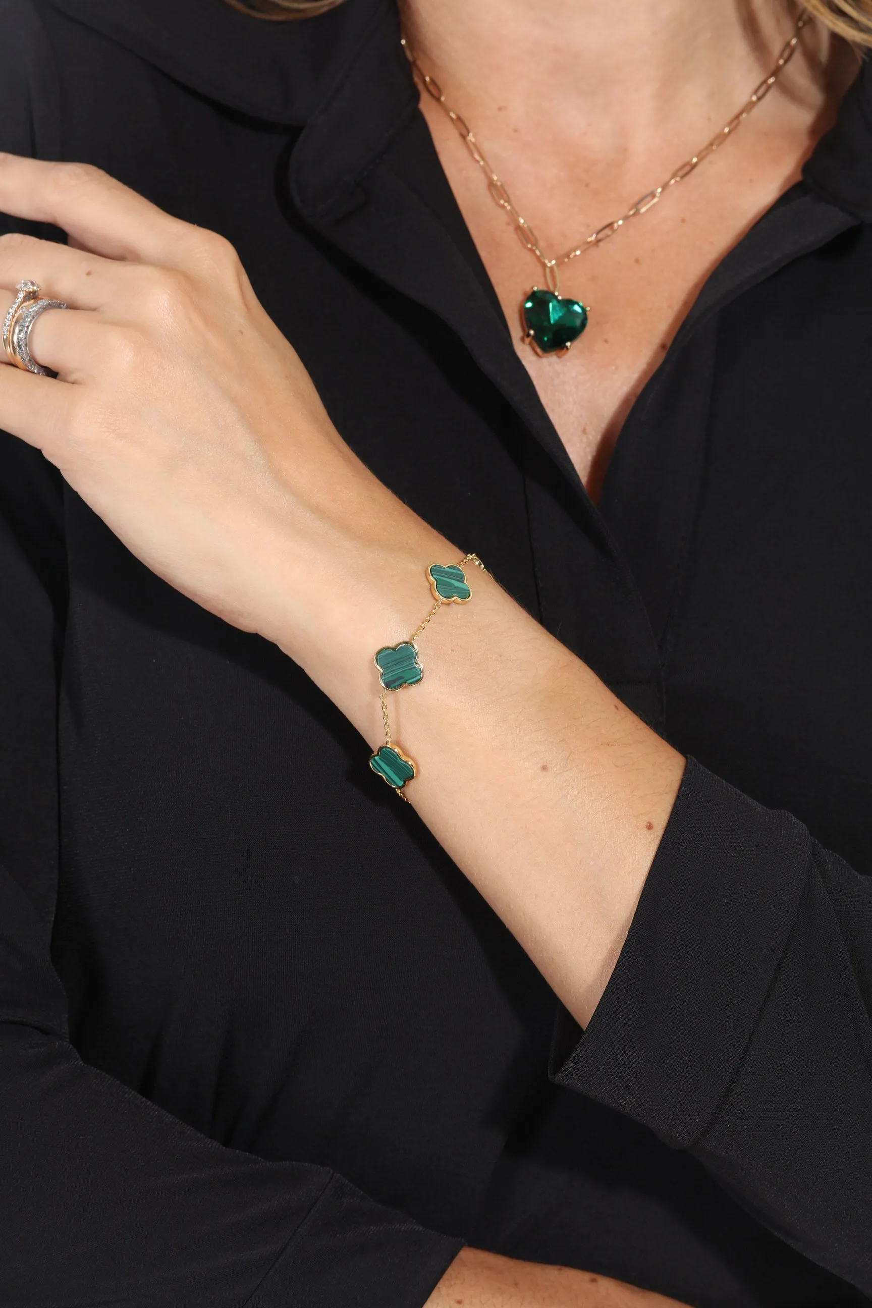 Emerald Clover Bracelet-BEST SELLER sold by Veronica M product image thumbnail 4