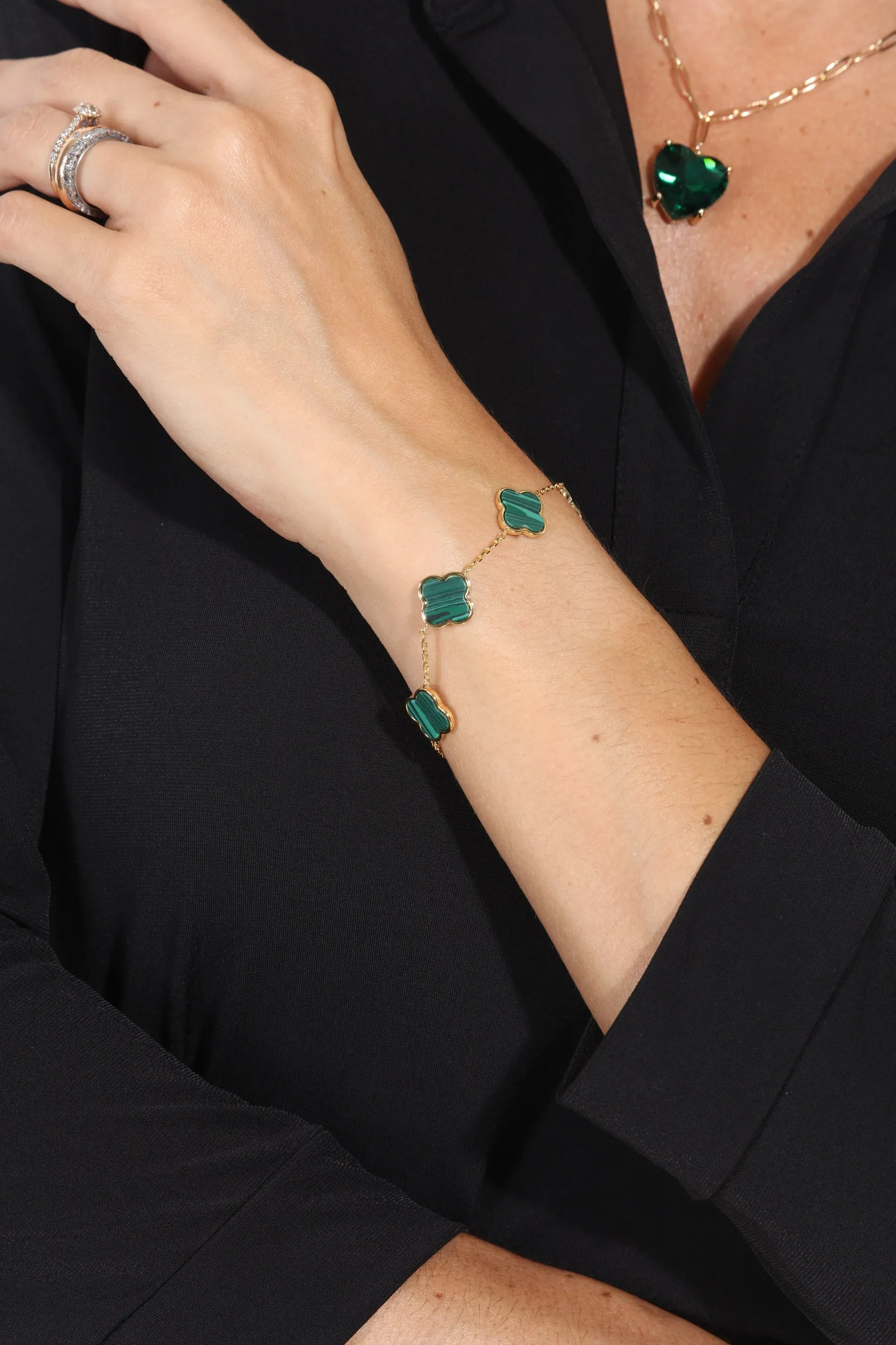 Emerald Clover Bracelet-BEST SELLER sold by Veronica M product image thumbnail 5